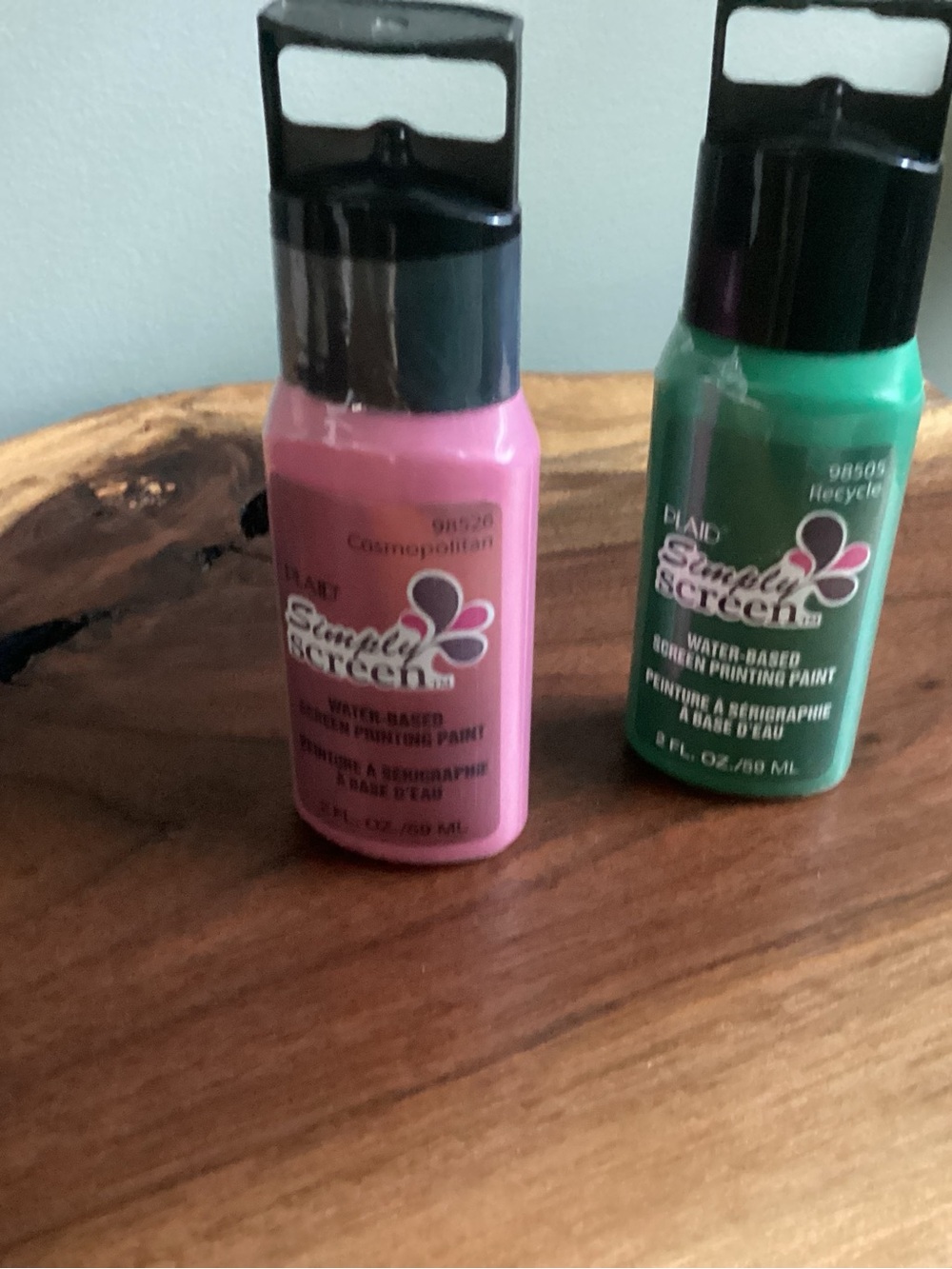 Simply Screen Water-Based Fabric Paint - Pink & Green